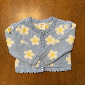 Gymboree 6-9 Months Baby Girl Daisy Floral Cardigan Sweater Easter Spring